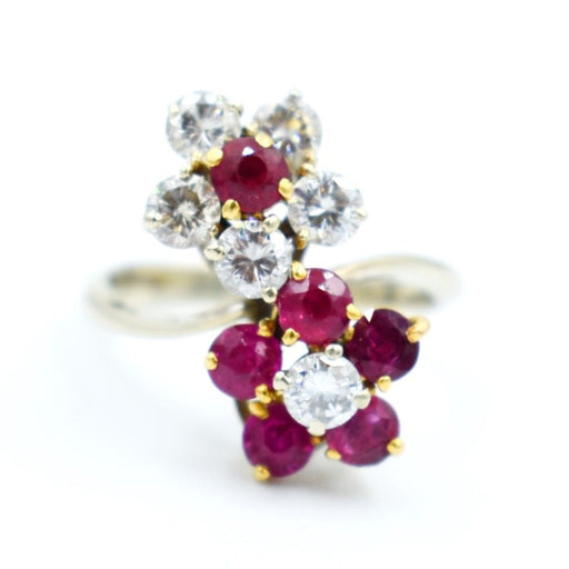 Ring 51 Ring “Toi & Moi” Gold Ruby Diamonds 58 Facettes