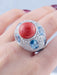 Ring 53 Sophia Coral Cabochon Ring 58 Facettes 761277