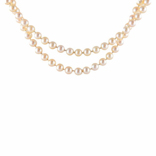 Collier Collier Perles Double rang 58 Facettes