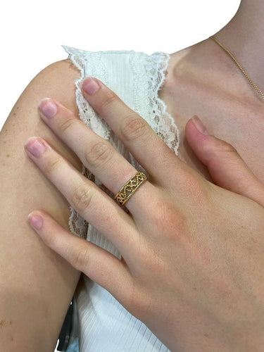 Bague 54 BAGUE MODERNE FILIGRANE 58 Facettes 052251