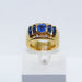 Ring 54 Sapphire and diamond tank ring 58 Facettes