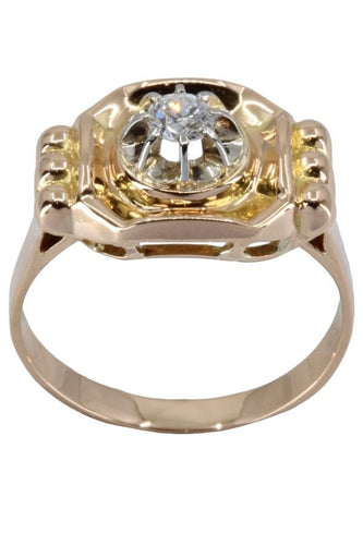 Bague BAGUE DIAMANT ANNÉES 50' 58 Facettes 057301