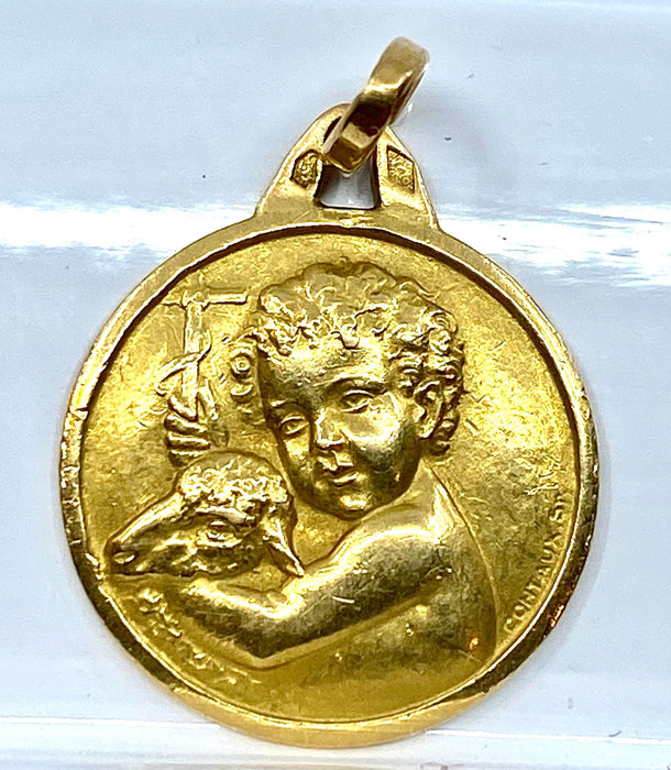 Pendentif Médaille Saint Jean Baptiste 58 Facettes