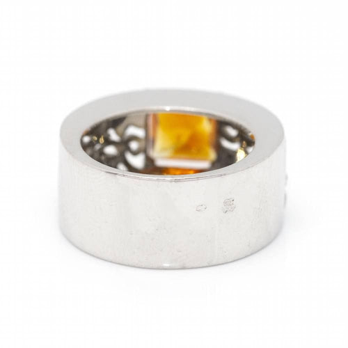Bague 54.5 CARRERA - white Gold Citrine Ring 58 Facettes D360526FJ