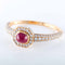 Bracelet OJ PERRIN - Bracelet or jaune diamants rubis cabochon 58 Facettes 2846