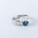 Ring 55 Platinum ring you & me sapphire diamond 58 Facettes