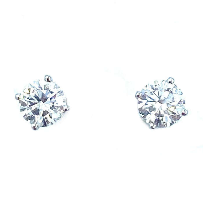 Boucles d'oreilles Puces d’oreilles or blanc, diamants 58 Facettes