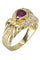 Bague 55 BAGUE MODERNE RUBIS ET DIAMANTS 58 Facettes 065021