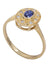Ring 54 Sapphire and diamond daisy ring 58 Facettes 079361