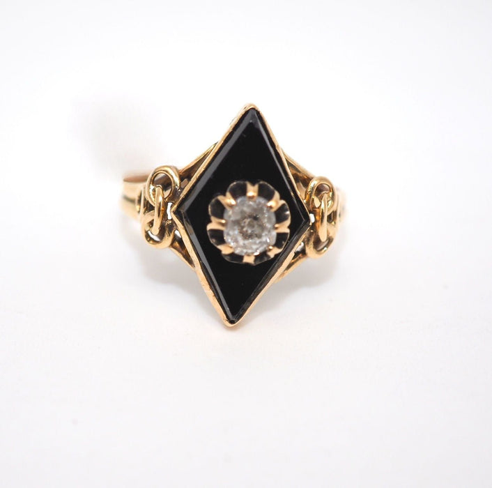 Bague 54 Bague Onyx Napoléon III 58 Facettes