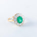 Ring 56 Emerald and diamond Marguerite ring 58 Facettes