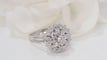 Bague 54.5 Bague double entourage en or blanc et diamants 58 Facettes 31982