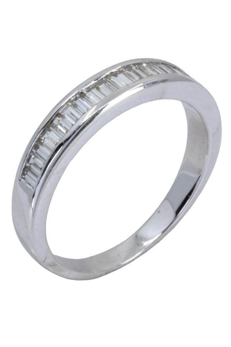 Bague 53 DEMI-ALLIANCE DIAMANTS CALIBRÉS 58 Facettes 059651