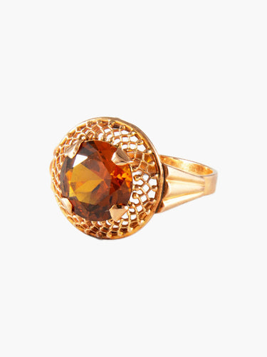 Bague Bague Vintage Or Rose 58 Facettes
