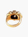 Ring 65 Godronnée Ring Yellow Gold 3 Diamonds 58 Facettes A5711d