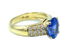 Bague Bague or jaune saphir et diamants 58 Facettes