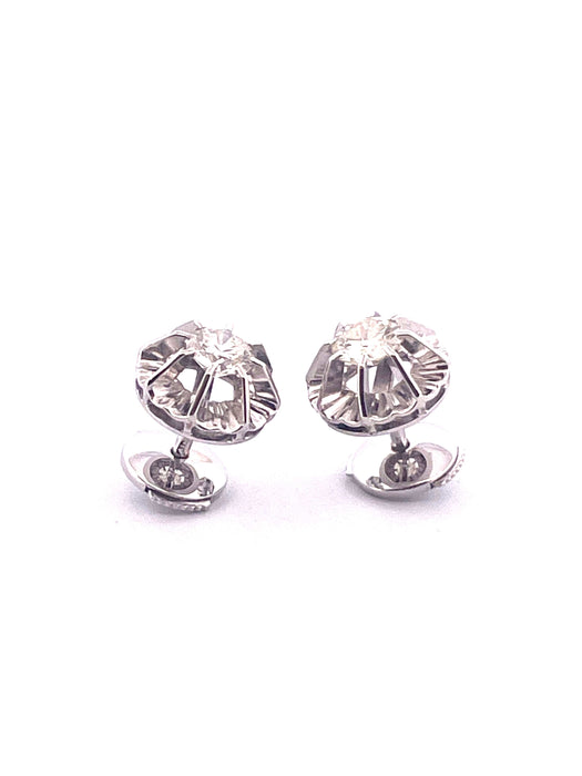 Boucles d'oreilles Clous d’oreilles Or Diamants 58 Facettes