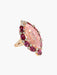 Bague 52 Bague Quartz rose Tourmalines Diamants 58 Facettes