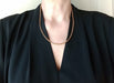 Chain necklace rose gold guilloche jaseron mesh necklace 58 Facettes
