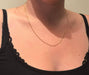 Pink gold chain necklace with curb chain 58 Facettes