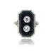 Ring Art Deco Gold Onyx and Diamond Ring 58 Facettes