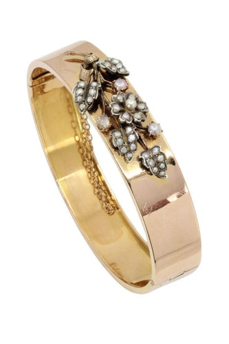 Bracelet BRACELET NAPOLÉON III PERLES ET DIAMANT 58 Facettes 041981