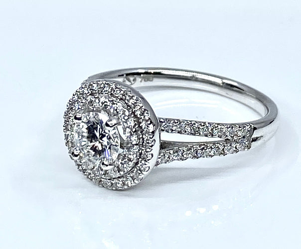 Bague 50 Bague diamant 0,40 carat E VS2 58 Facettes AB262