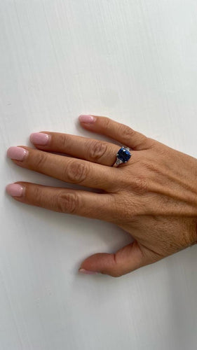 Bague Bague Saphir 6 carats Diamants 58 Facettes