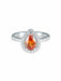 Bague 52 Bague Tourmaline orange Diamants 58 Facettes