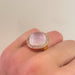Ring 52 Cabochon Pink Tourmaline Ring 58 Facettes