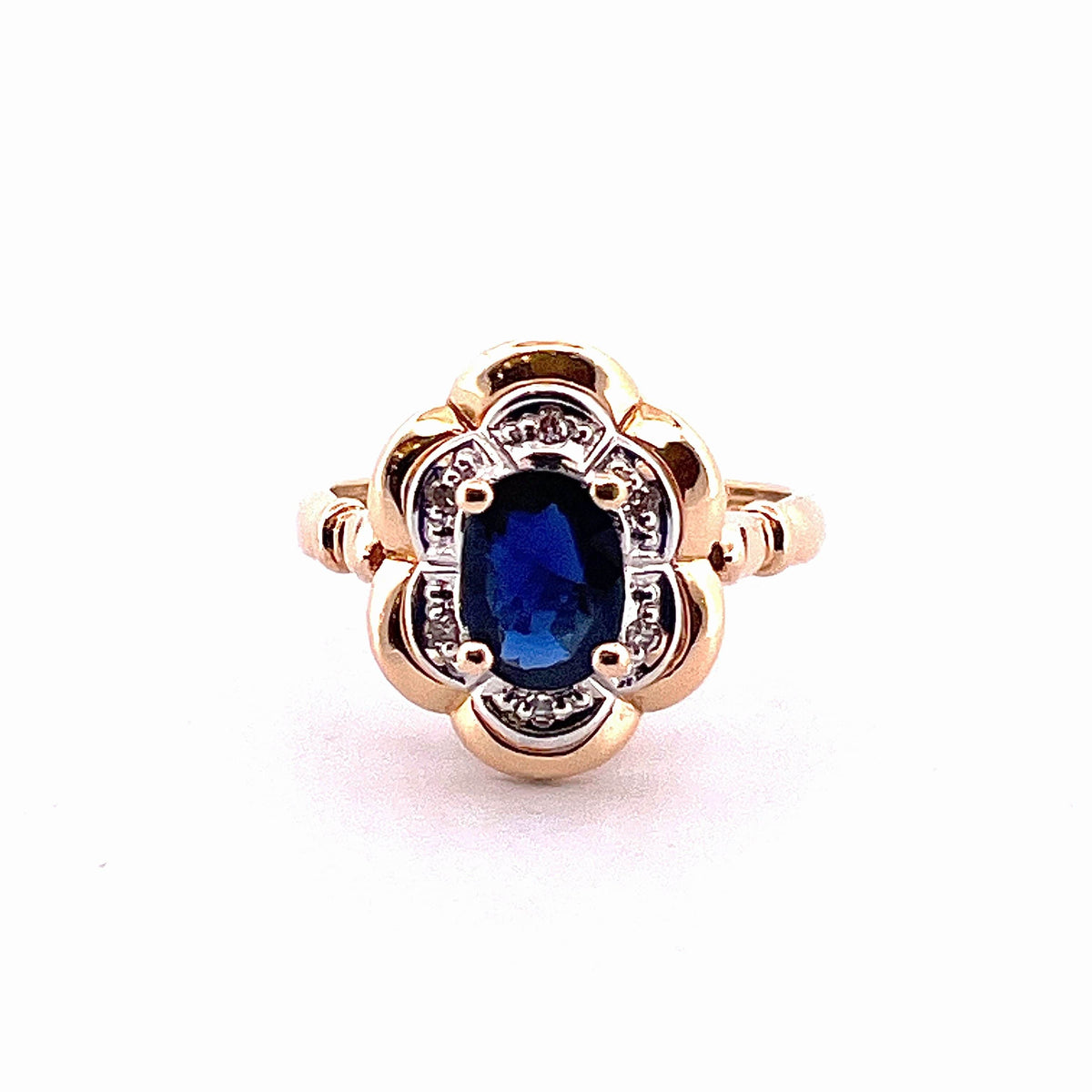 Bague exotique Fleur de saphir