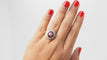 Bague 54 Bague entourage Rubis Diamants 58 Facettes 32432