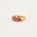 Ring 56 Navette ruby ​​and small diamond ring 58 Facettes