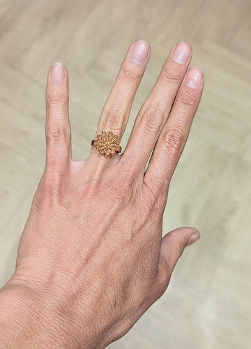 Bague Bague fleur en or rose 58 Facettes