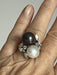 Bague 51 Bague Toi & Moi Or blanc Perles Diamants 58 Facettes 5074