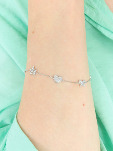 Bracelet BRACELET "PRINTEMPS" OR BLANC 58 Facettes BR1560W