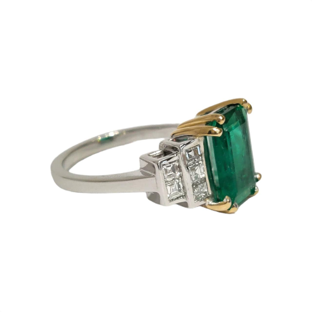 Bague En Argent 925 Avec émeraude Naturelle De Colombie - Taille US 5.75 - Neuf Sans Boîte