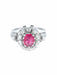 Bague 52 Bague Saphir rose et Diamants 58 Facettes