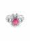 Bague 52 Bague Saphir rose et Diamants 58 Facettes
