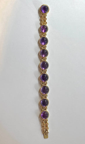 Bracelet Bracelet Améthystes cabochon 58 Facettes