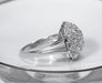 Ring 58 Art Deco “dome” ring in platinum and brilliants 58 Facettes
