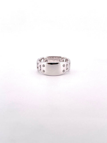 Bague 54 Bague en or blanc, diamants 58 Facettes