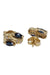Earrings Yellow gold, sapphires and diamond earrings 58 Facettes 081411
