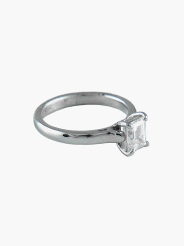 Bague Solitaire taille Emeraude 58 Facettes