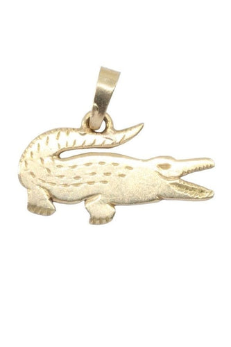Pendentif PENDENTIF CROCODILE OR JAUNE 58 Facettes 070261