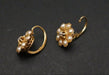 Antique Diamond and Fine Pearl Sleeper Earrings 58 Facettes 1043275