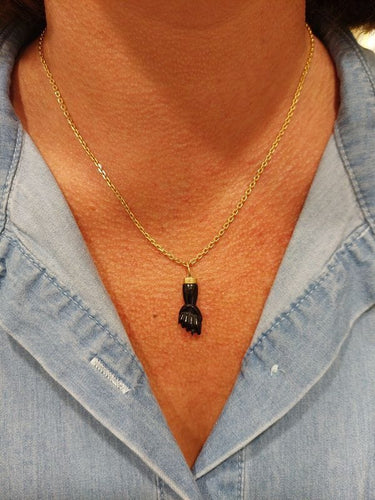 Pendentif PENDENTIF "MANO FIGA" EN ONYX 58 Facettes 071061