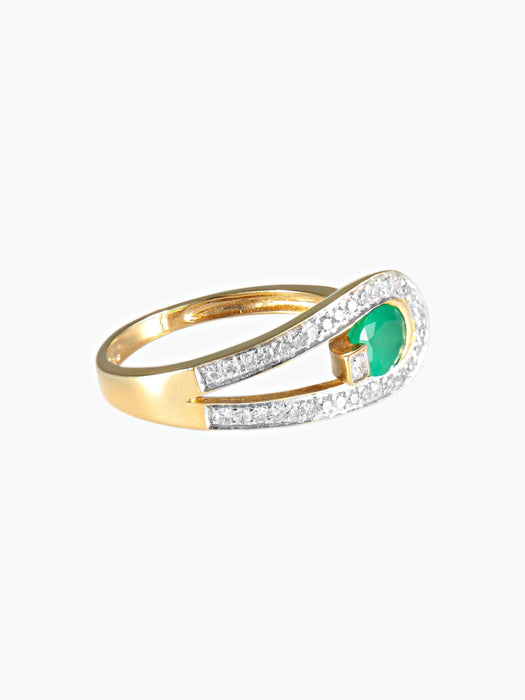 Bague 52 Bague Emeraude et Diamants 58 Facettes