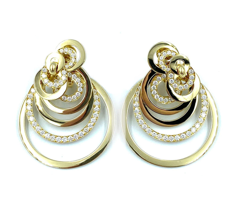 Boucles d'oreilles DE GRISOGONO - boucles d’oreilles or jaune et diamants 58 Facettes
