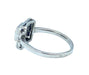 Ring Art Deco platinum ring, calibrated diamonds and sapphires 58 Facettes